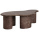 Isola 55 X 35 inch Marble Look / Mocha Outdoor Coffee Table